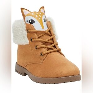 Fabkids Tan Fox Fur-Lined Boots